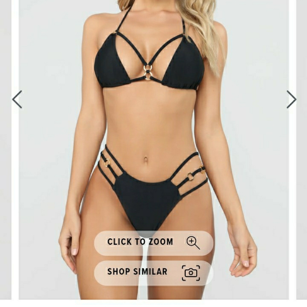 Black and gold swimsuit